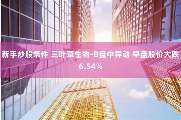 新手炒股条件 三叶草生物-B盘中异动 早盘股价大跌6.54%