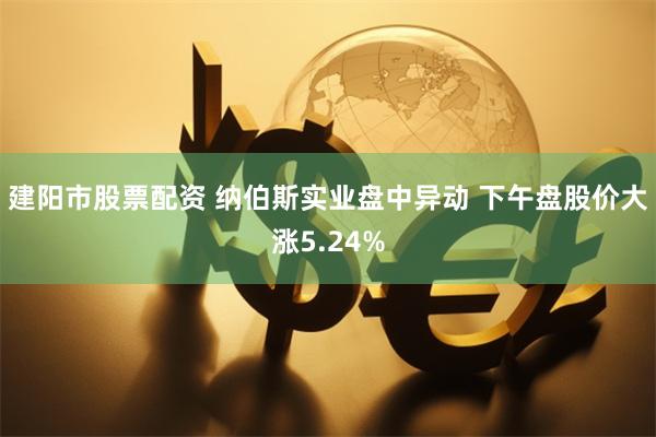 建阳市股票配资 纳伯斯实业盘中异动 下午盘股价大涨5.24%